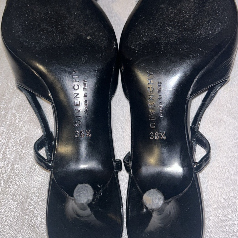 Givenchy Leather Slingback Pointed-Toe Elegant Black Women's Heels Size 5.5 - Picture 10 of 12